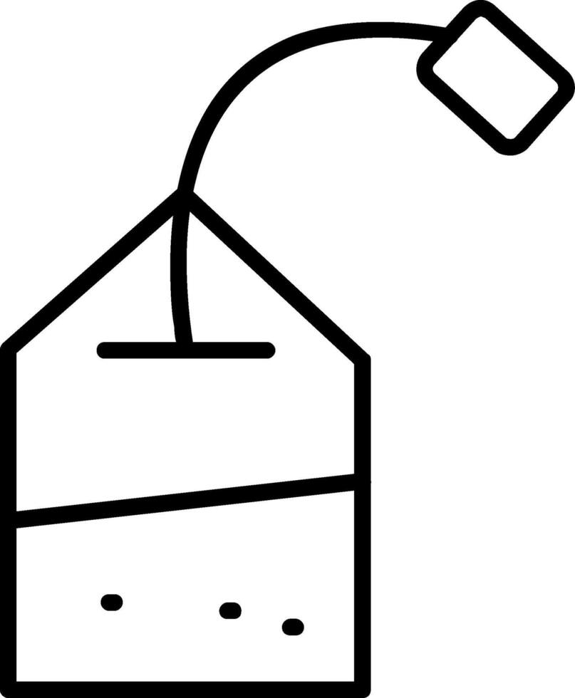 Tea Bag Line Icon vector