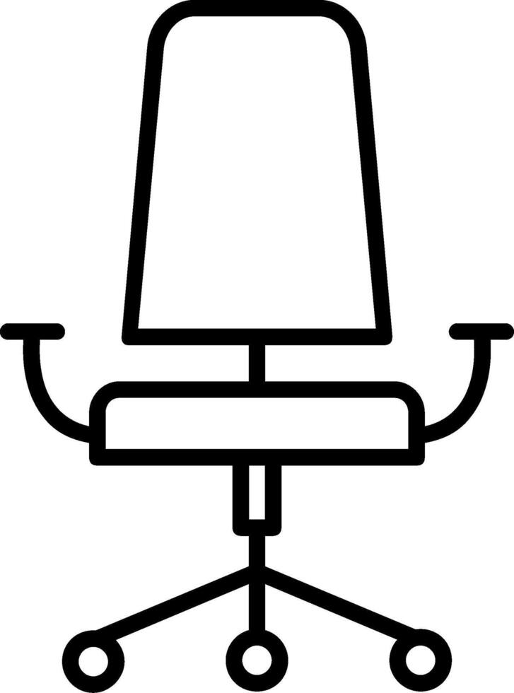 Office Chair Line Icon vector