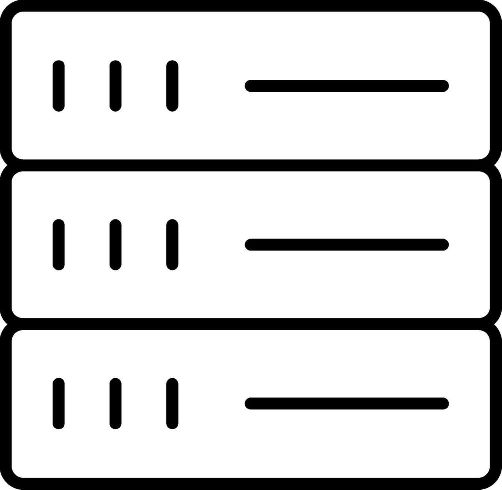 Database Line Icon vector