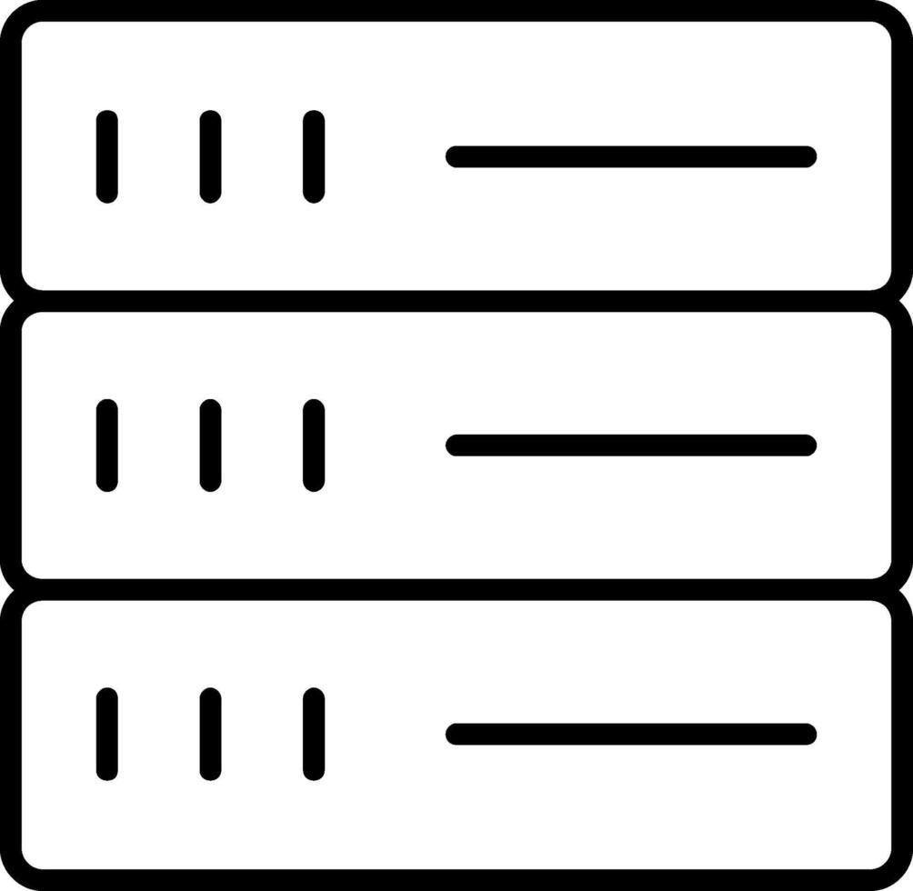 icono de línea de base de datos vector