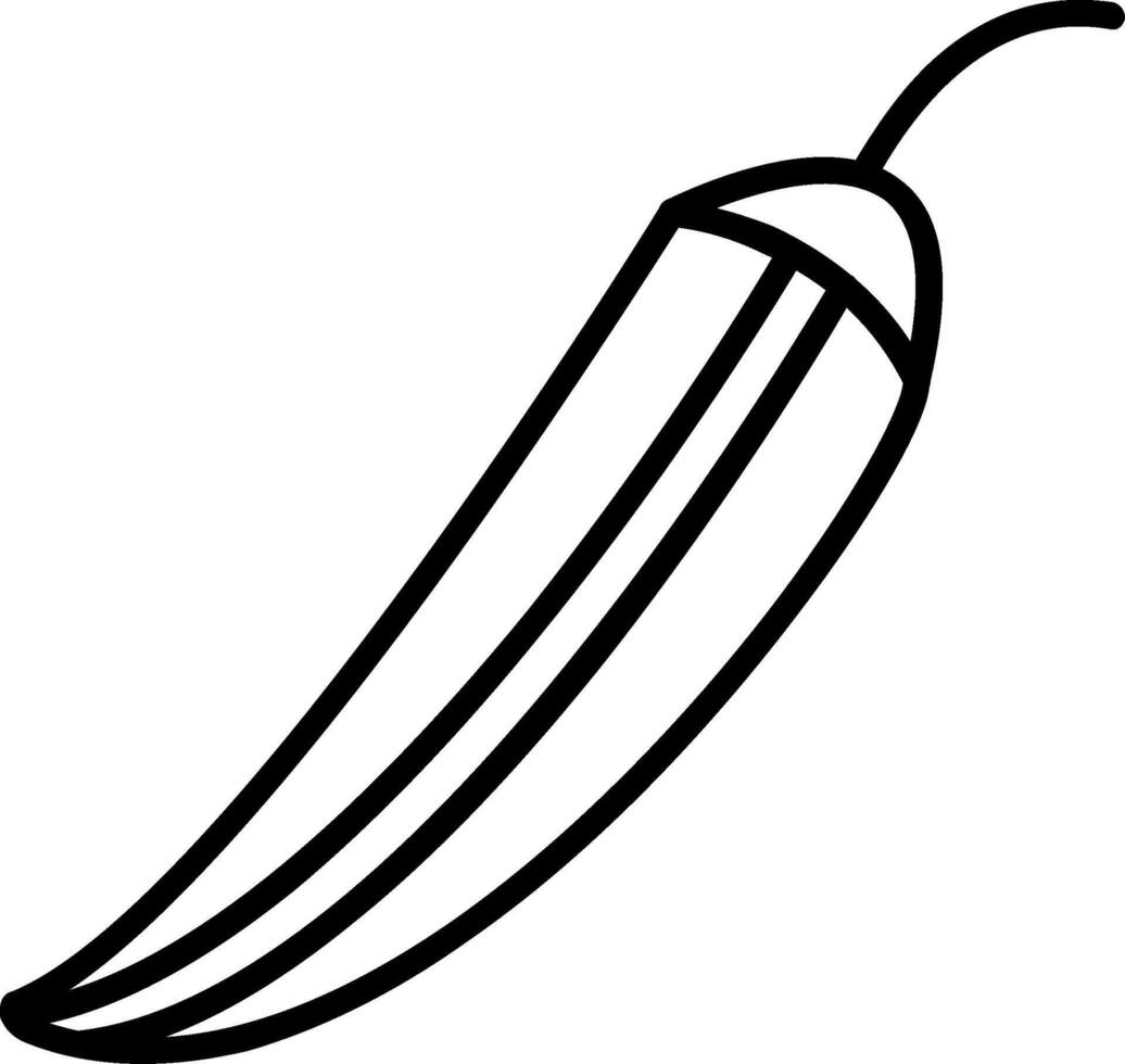 Okra Line Icon vector