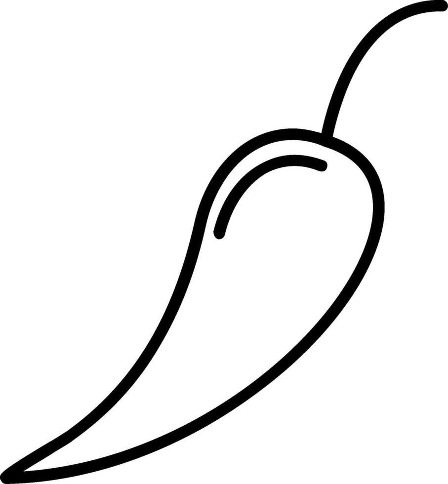 Chilli Line Icon vector