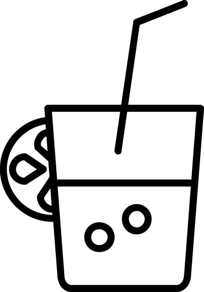 Fresh Juice Line Icon vector