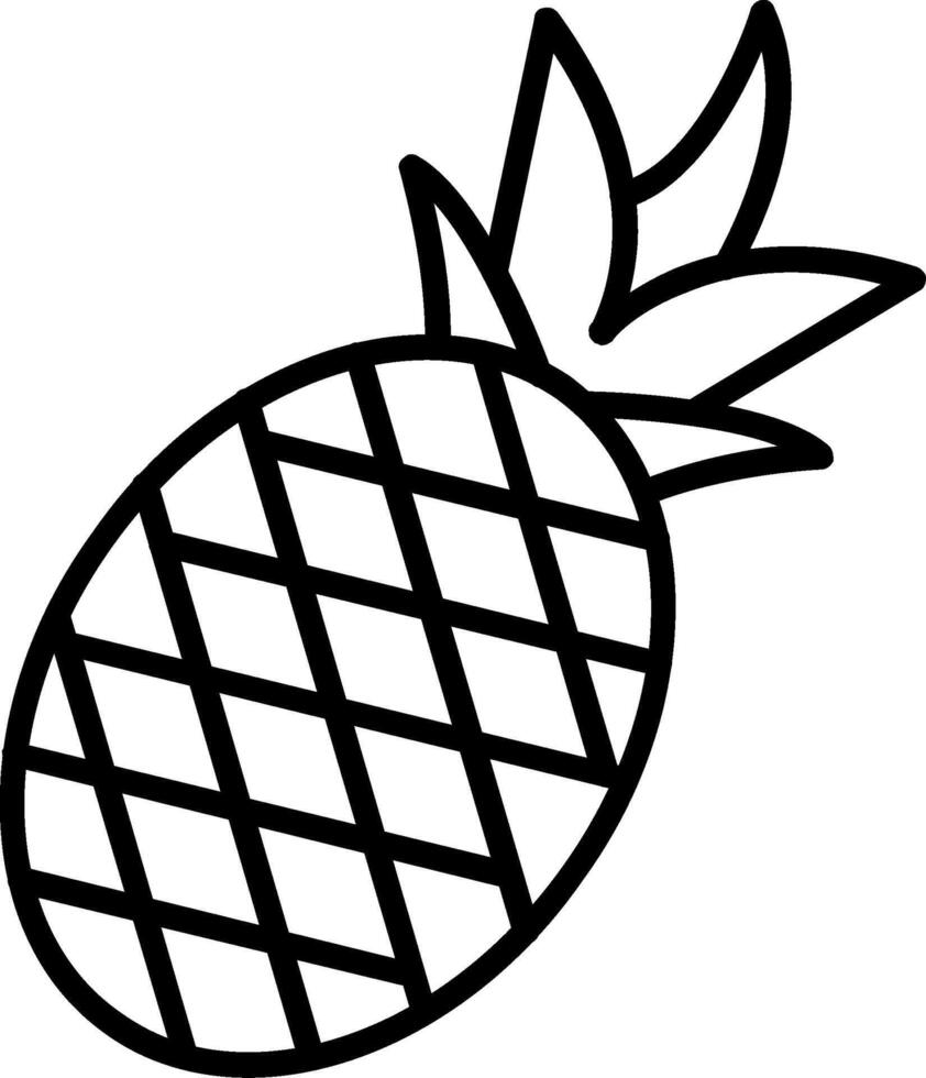 Pineapple Line Icon vector