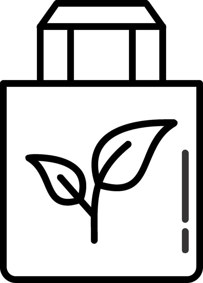 Eco Bag Line Icon vector