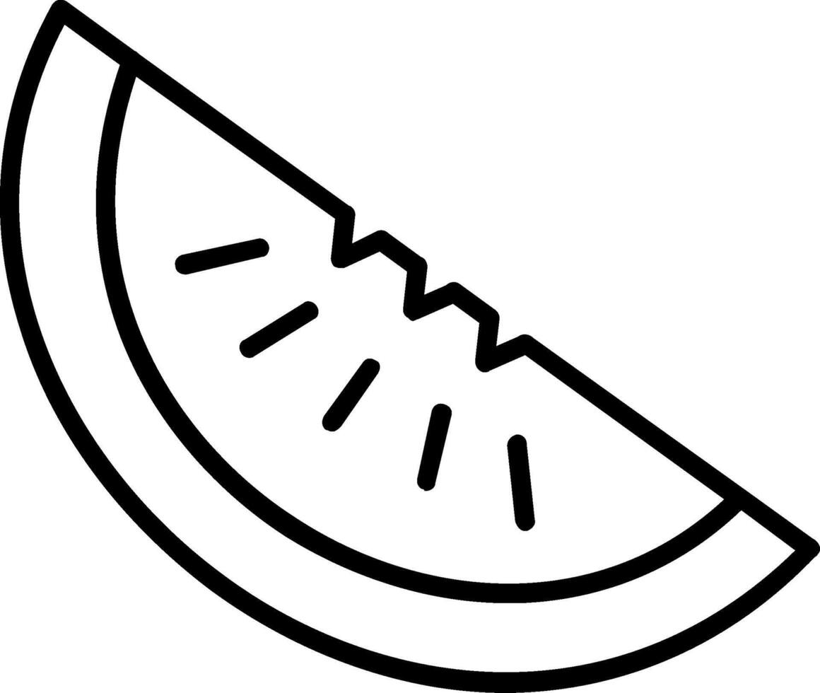 Water Melon Line Icon vector
