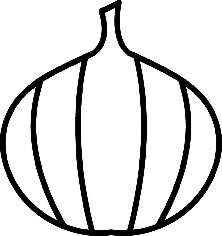 Garlic Line Icon vector