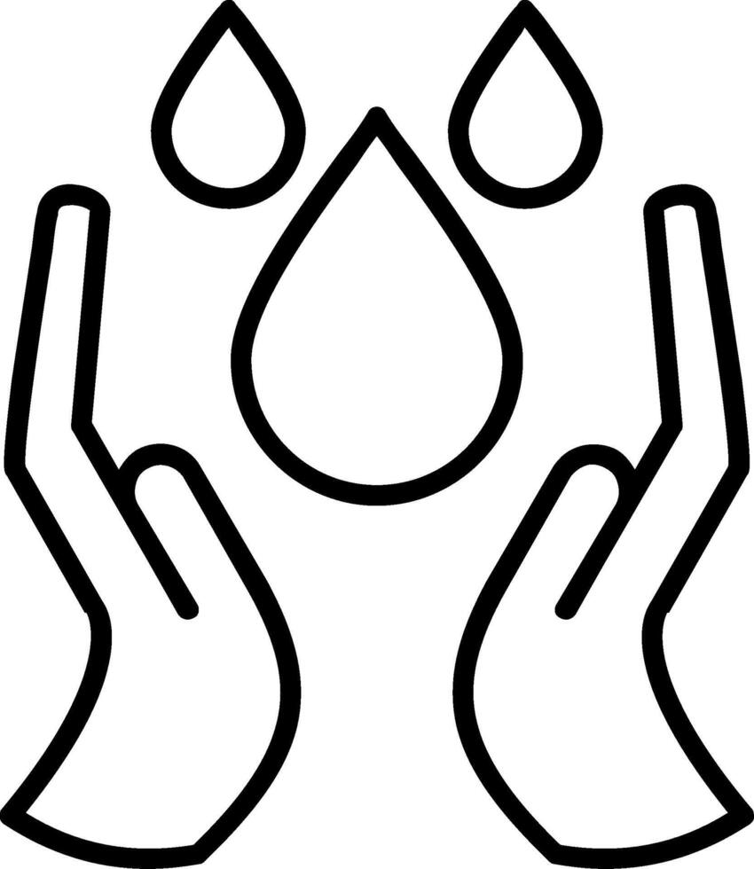 Water Saving Line Icon vector