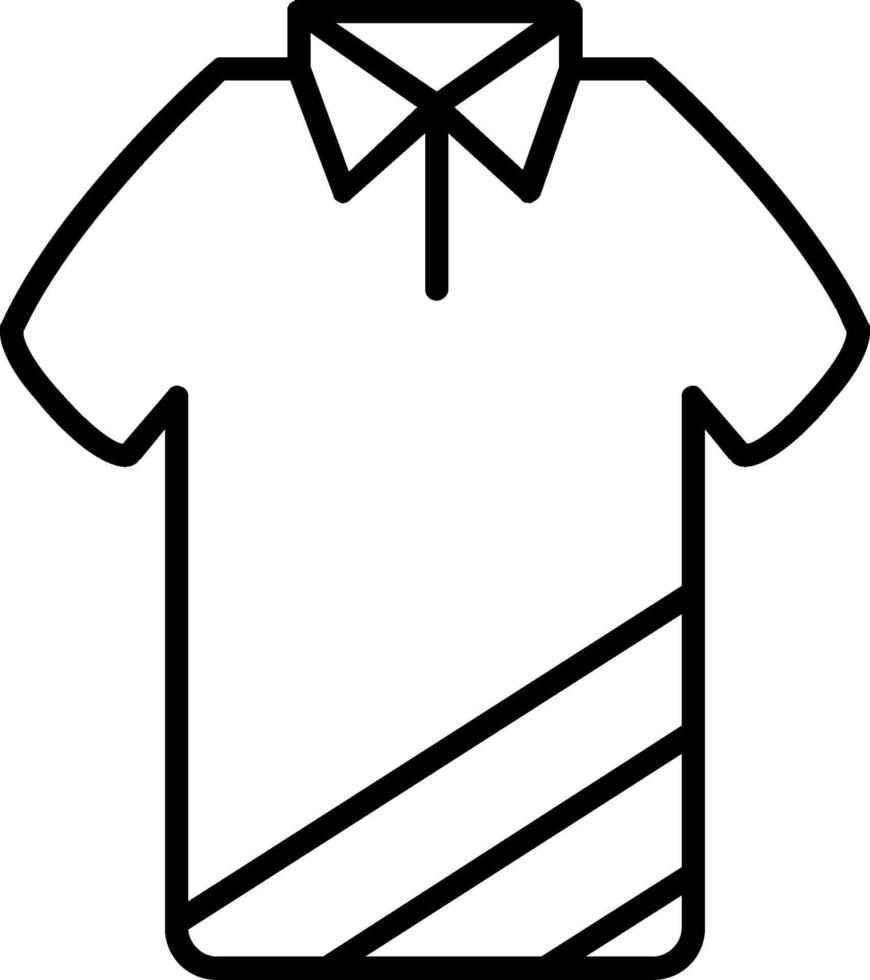 T Shirt Line Icon vector