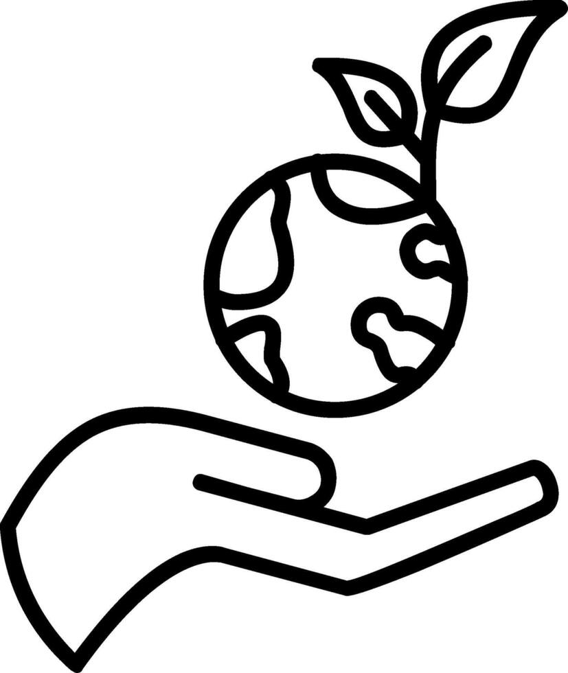 Nature Protection Line Icon vector