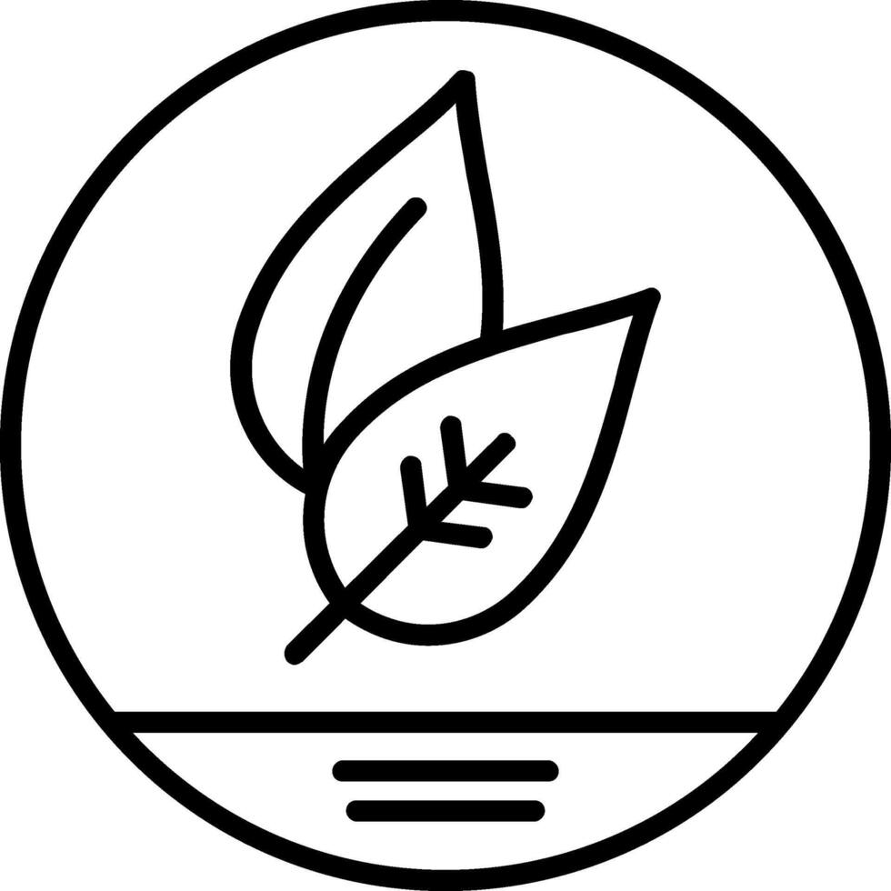 Leaf Line Icon vector