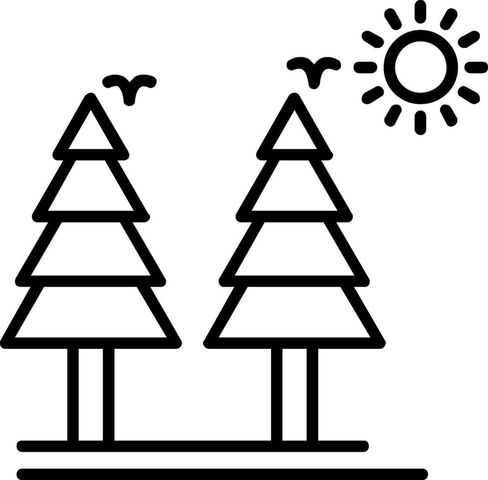 Healthy Forest Line Icon vector