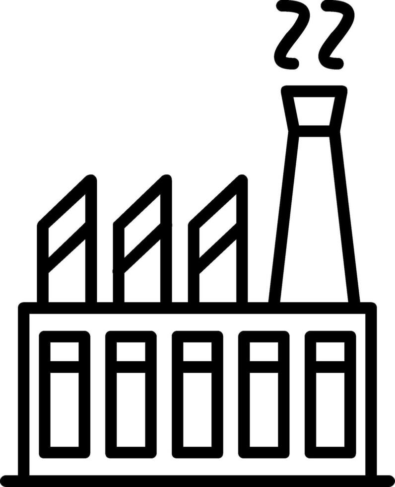 Factory Line Icon vector