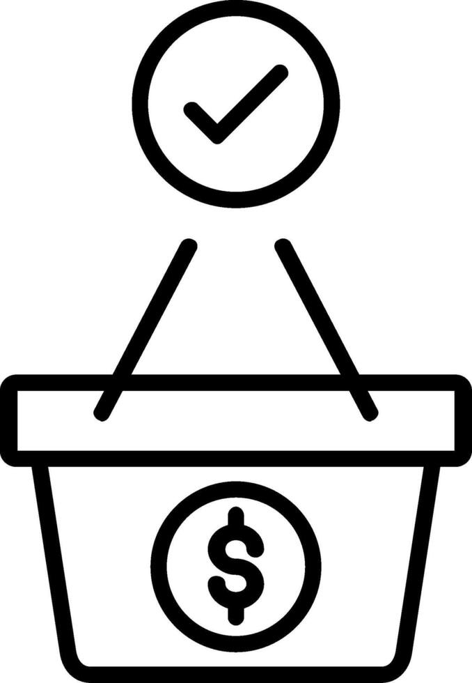 Order Confirmation Line Icon vector