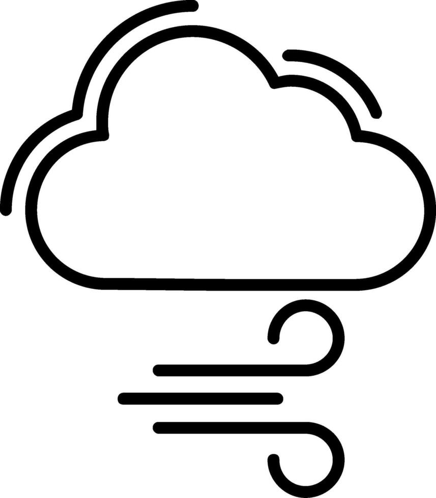 Breezy Line Icon vector