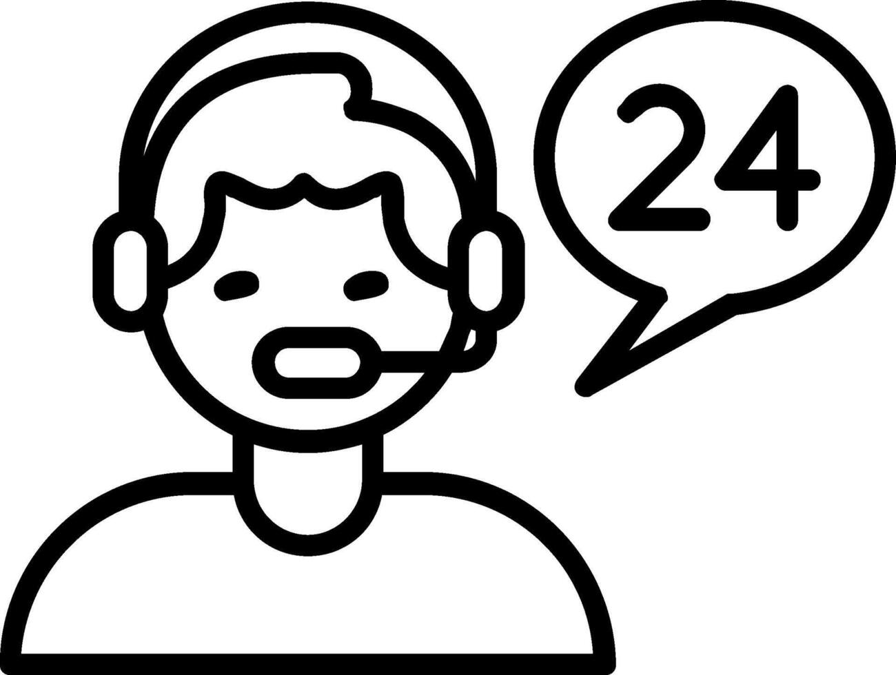 Customer Care Line Icon vector