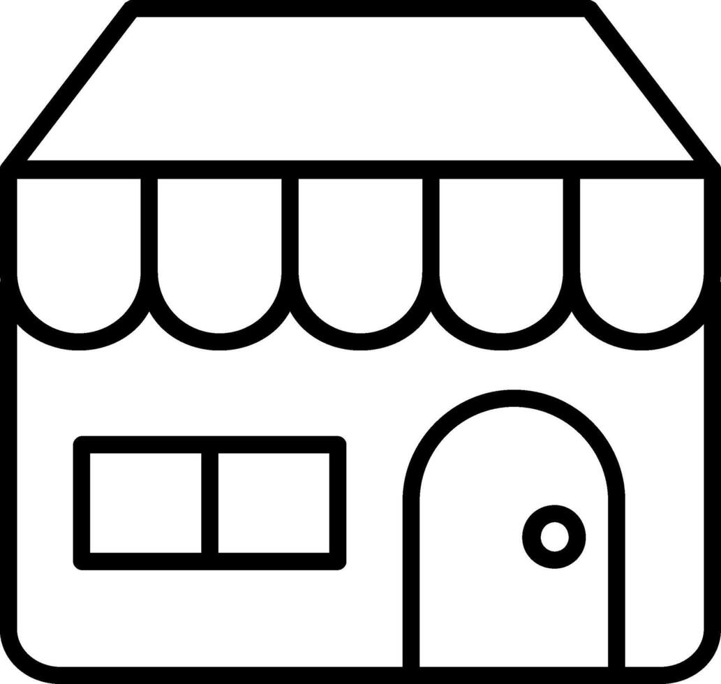 Find A Store Line Icon vector