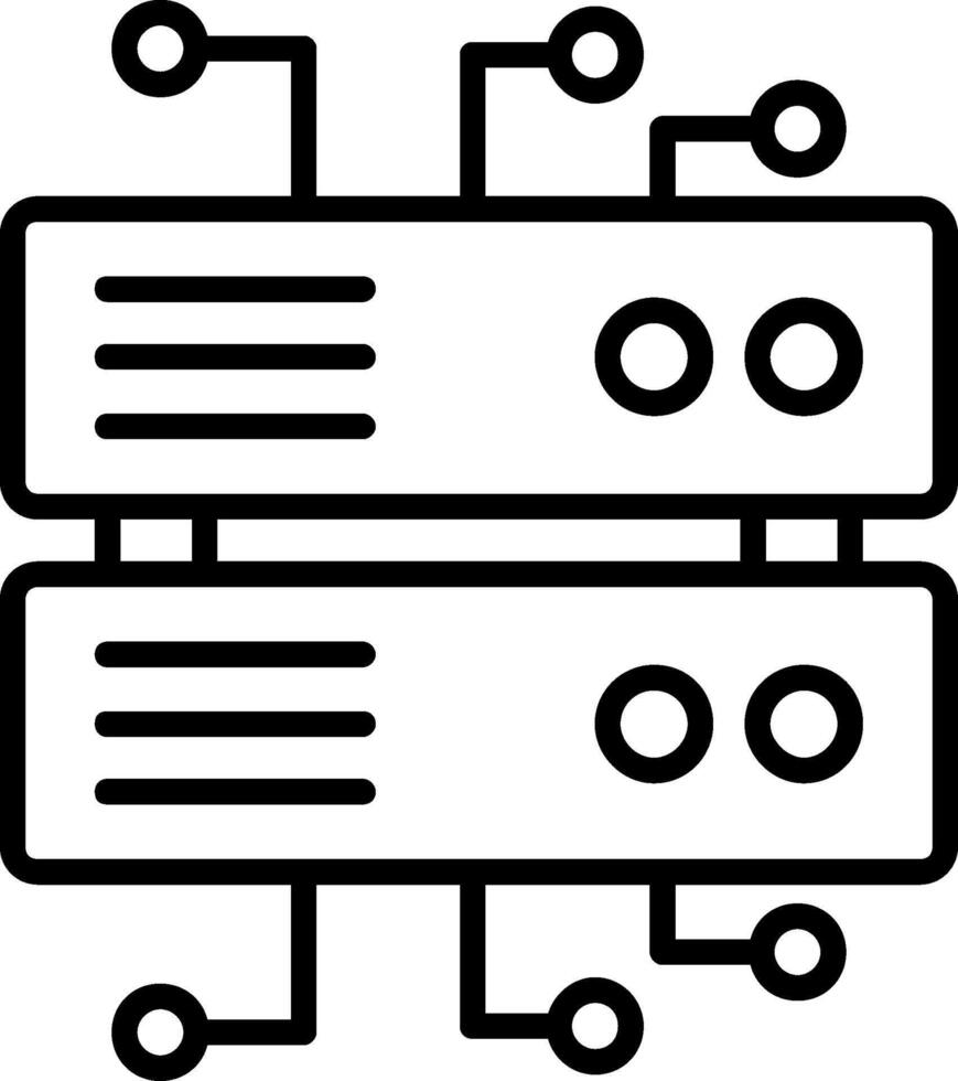 icono de línea de arquitectura de base de datos vector