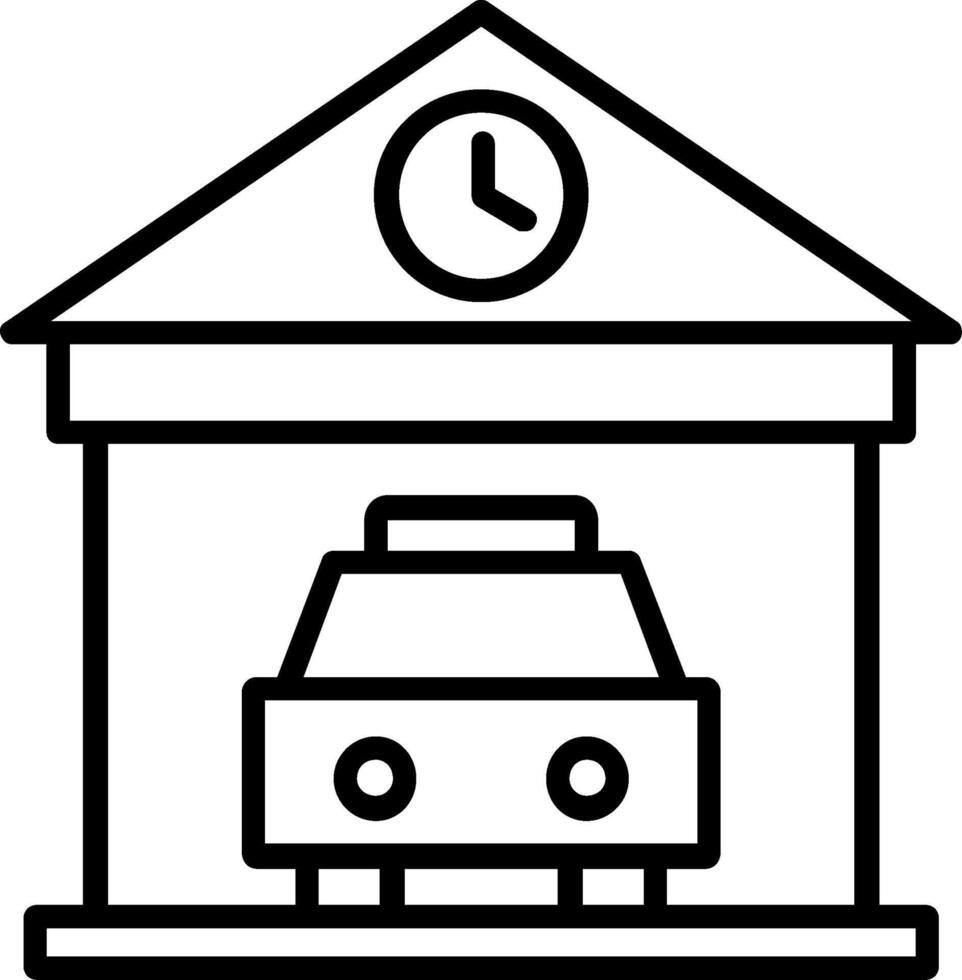 Garage Line Icon vector