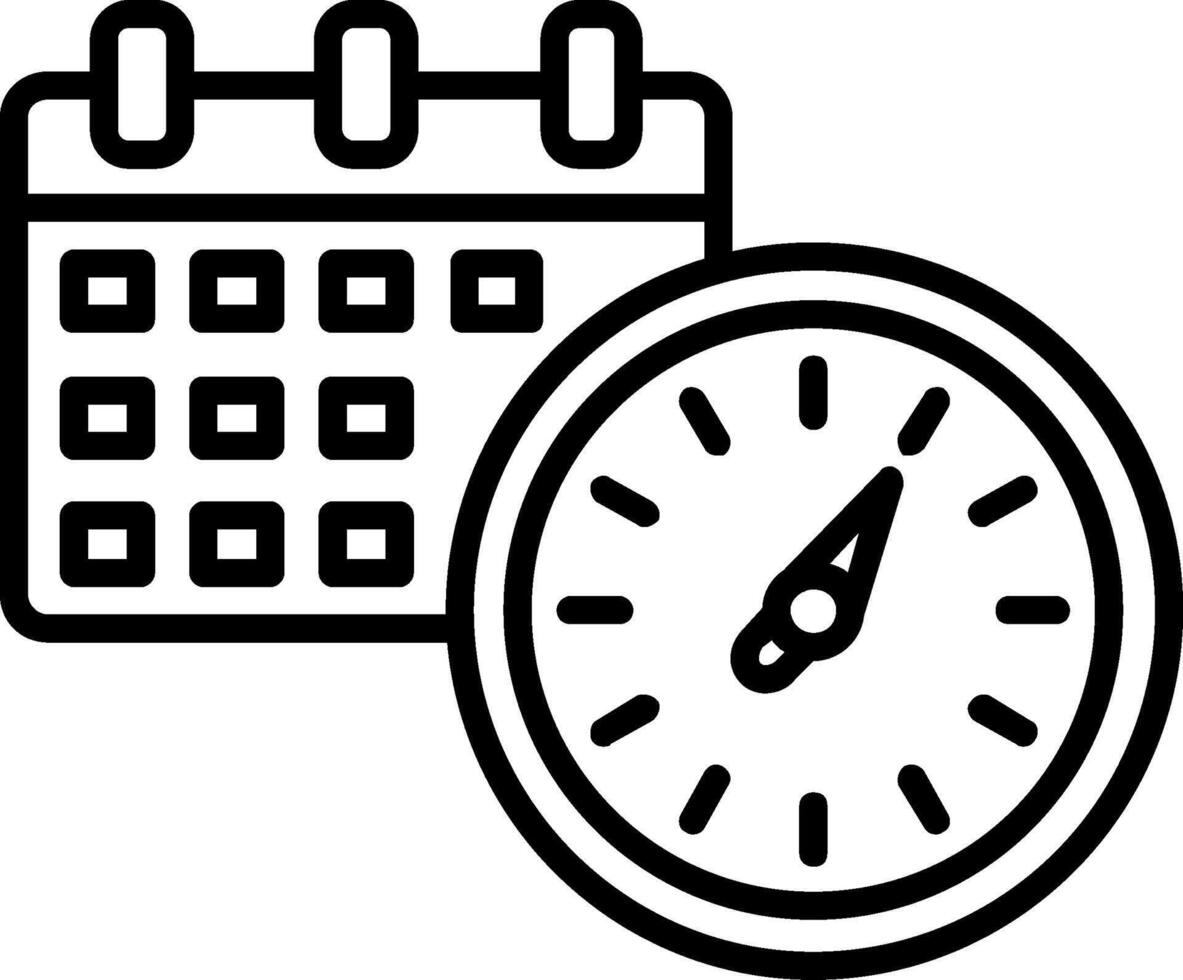 Timing Line Icon vector