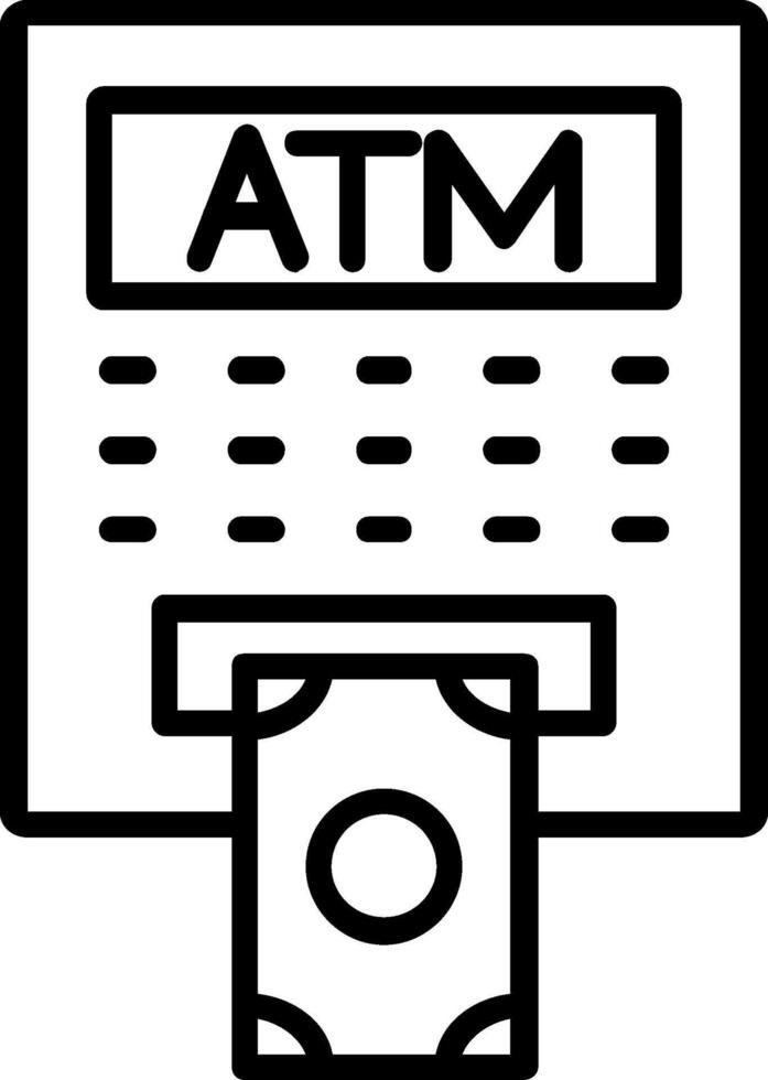 ATM Line Icon vector