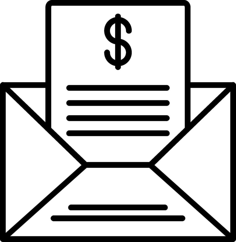 Mailing Lists Line Icon vector