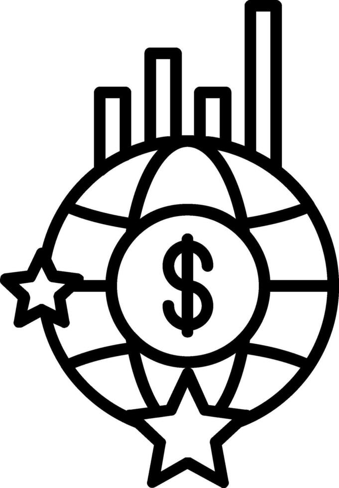 Global Economics Line Icon vector