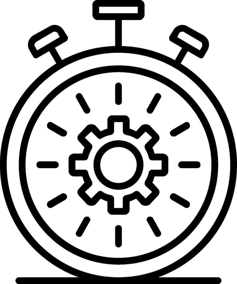 Fast Processing Line Icon vector