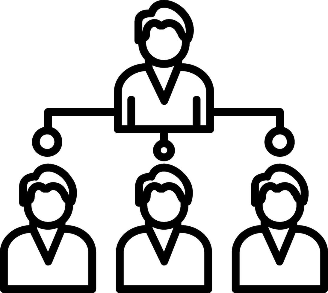Company Structure Line Icon vector