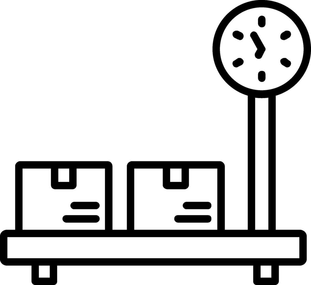 Platform Scale LineIcon vector