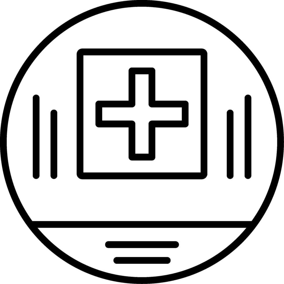 First Aid Symbol LineIcon vector