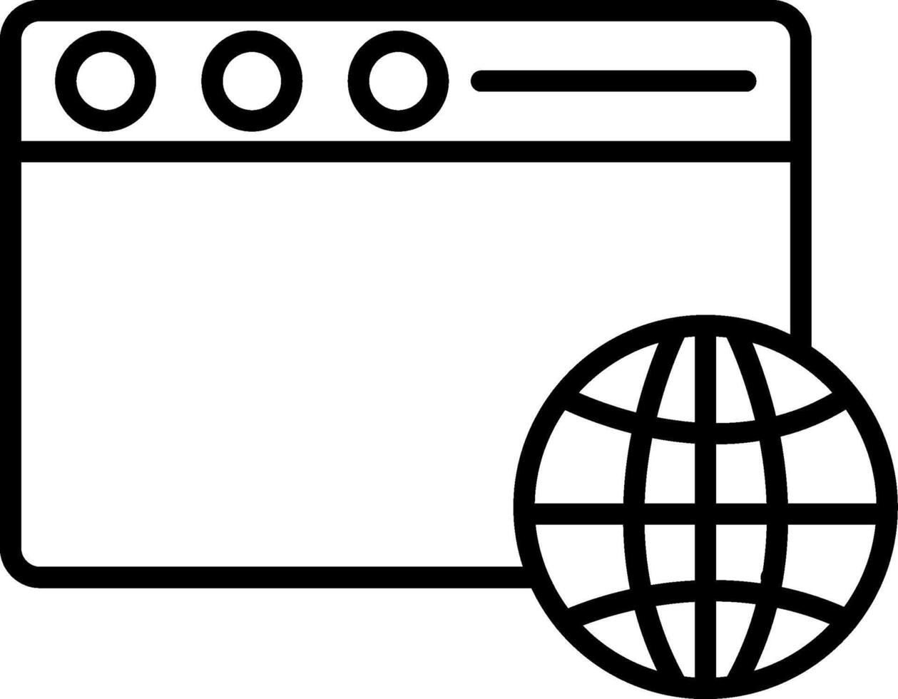 Web Line Icon vector