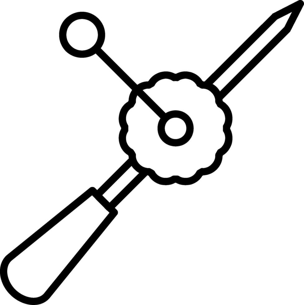 Hand Drill Line Icon vector