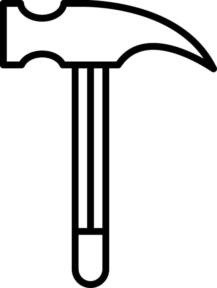 Hammer Line Icon vector