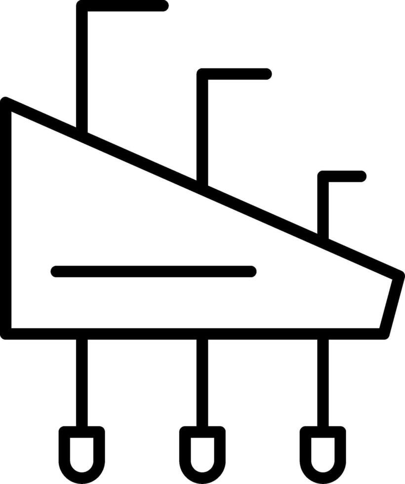 Allen Keys Line Icon vector