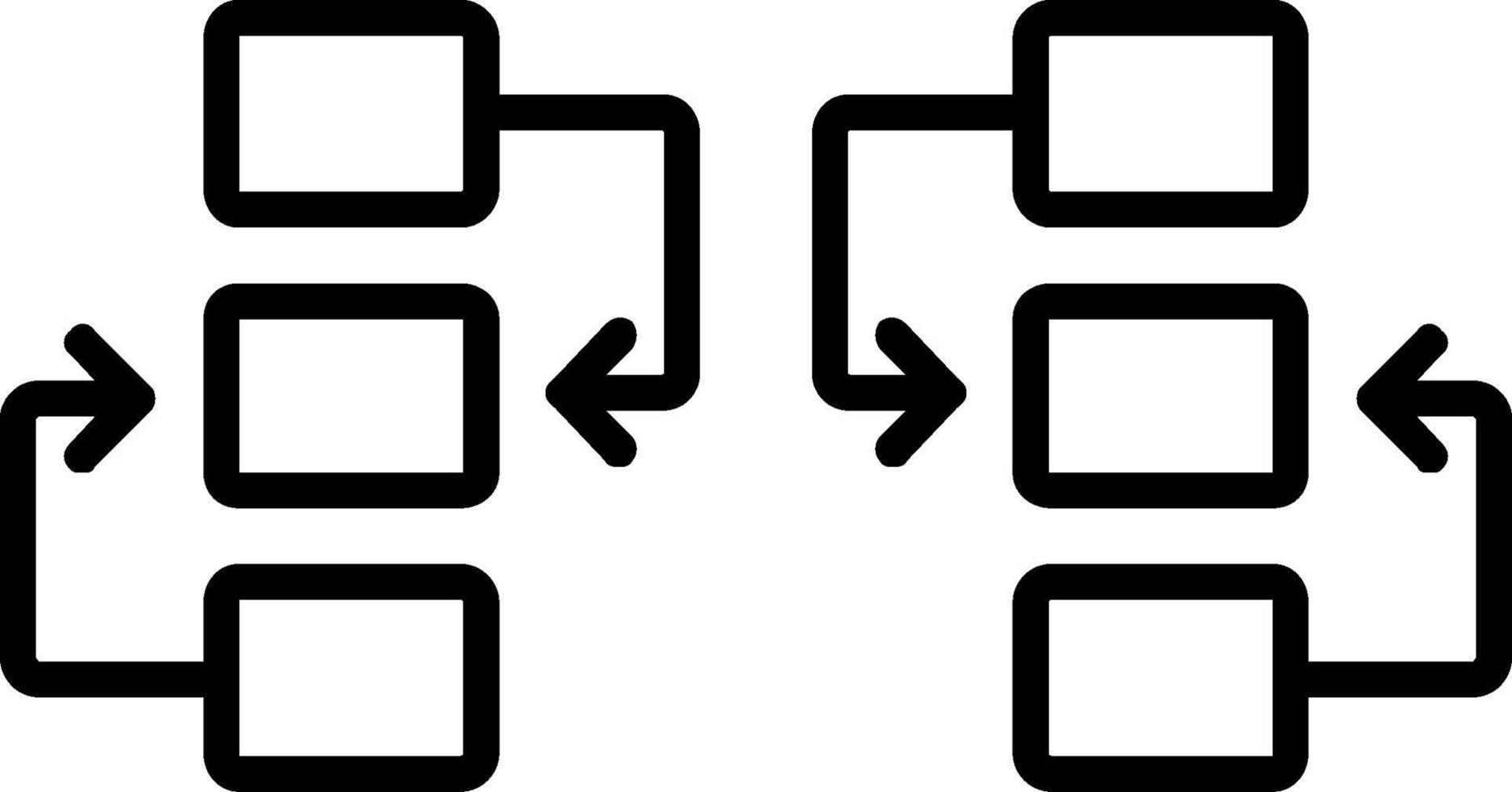 Flow Chart Line Icon vector