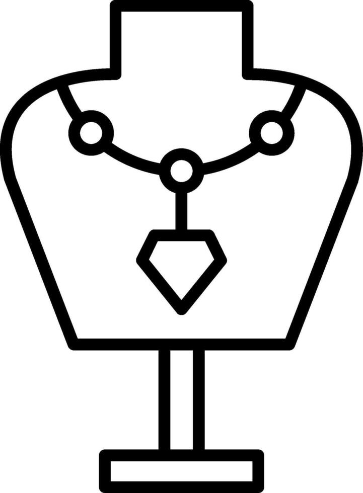 Mannequin Line Icon vector