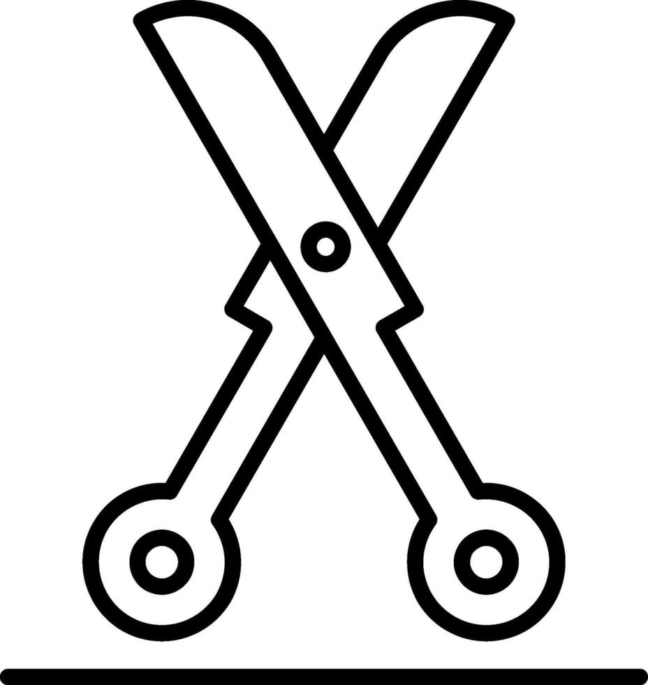 Shears Line Icon vector