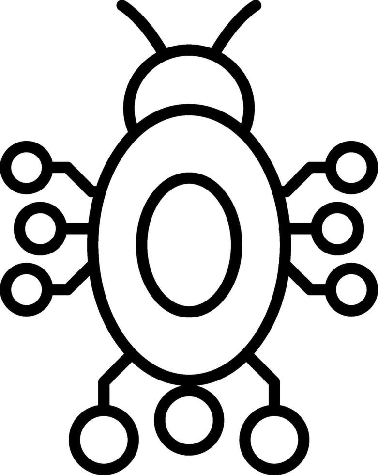 Digital Bug Icons Design vector