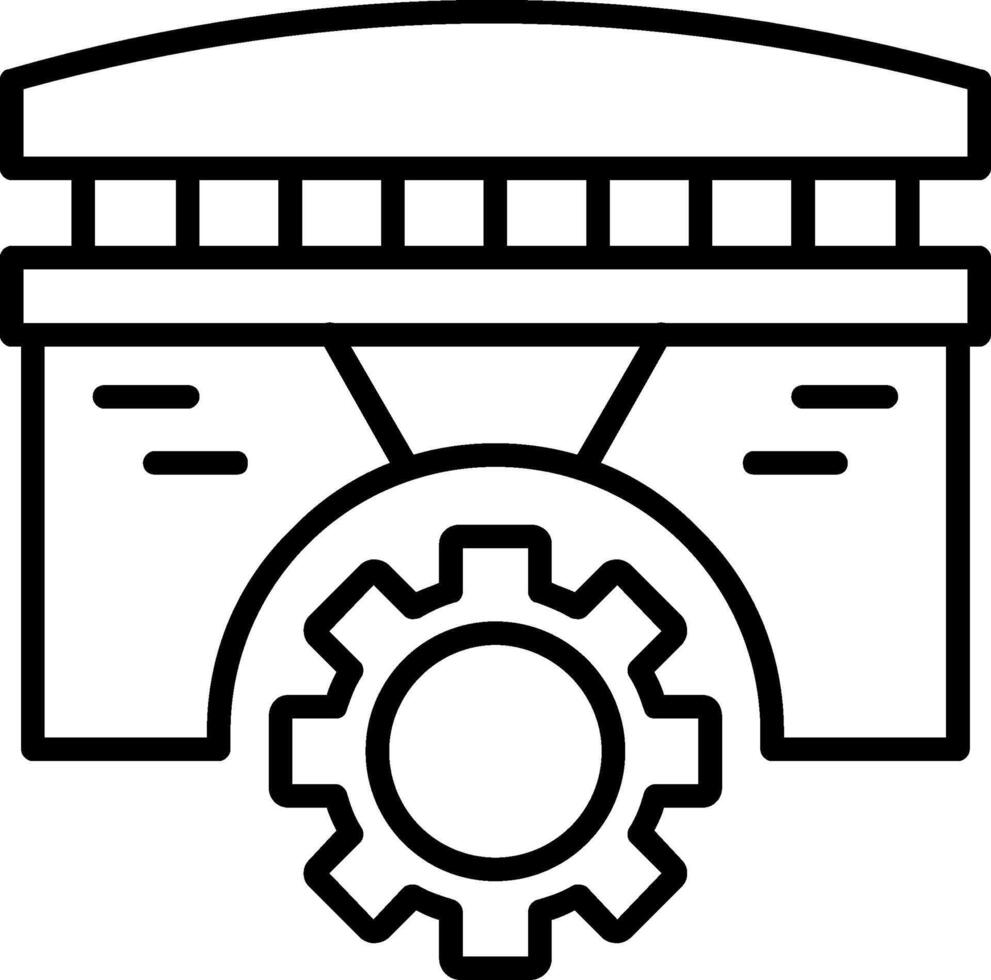 Bridge Line Icon vector
