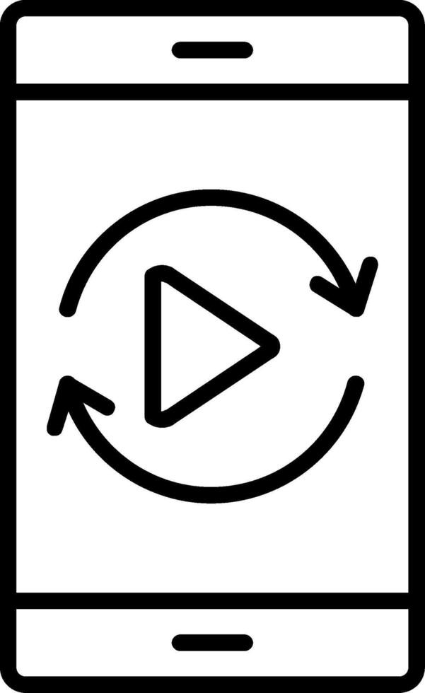 Sync Line Icon vector