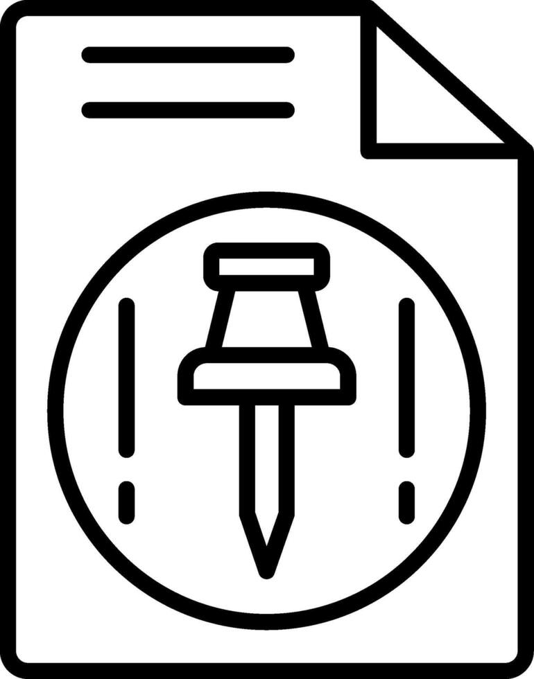 Push Line Icon vector