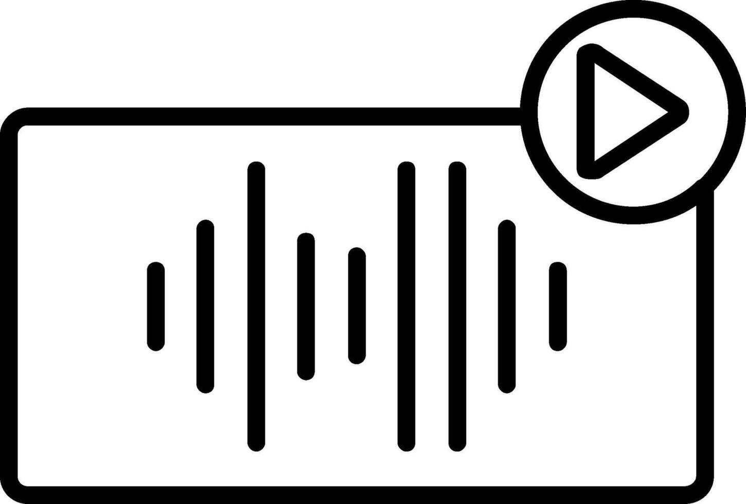 Audio Line Icon vector