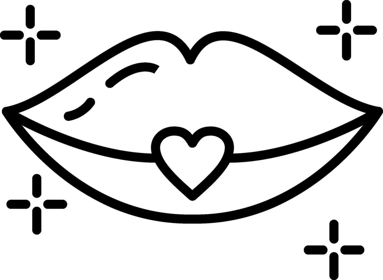 Lips Line Icon vector