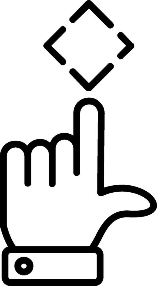 icono de línea de gestos vector