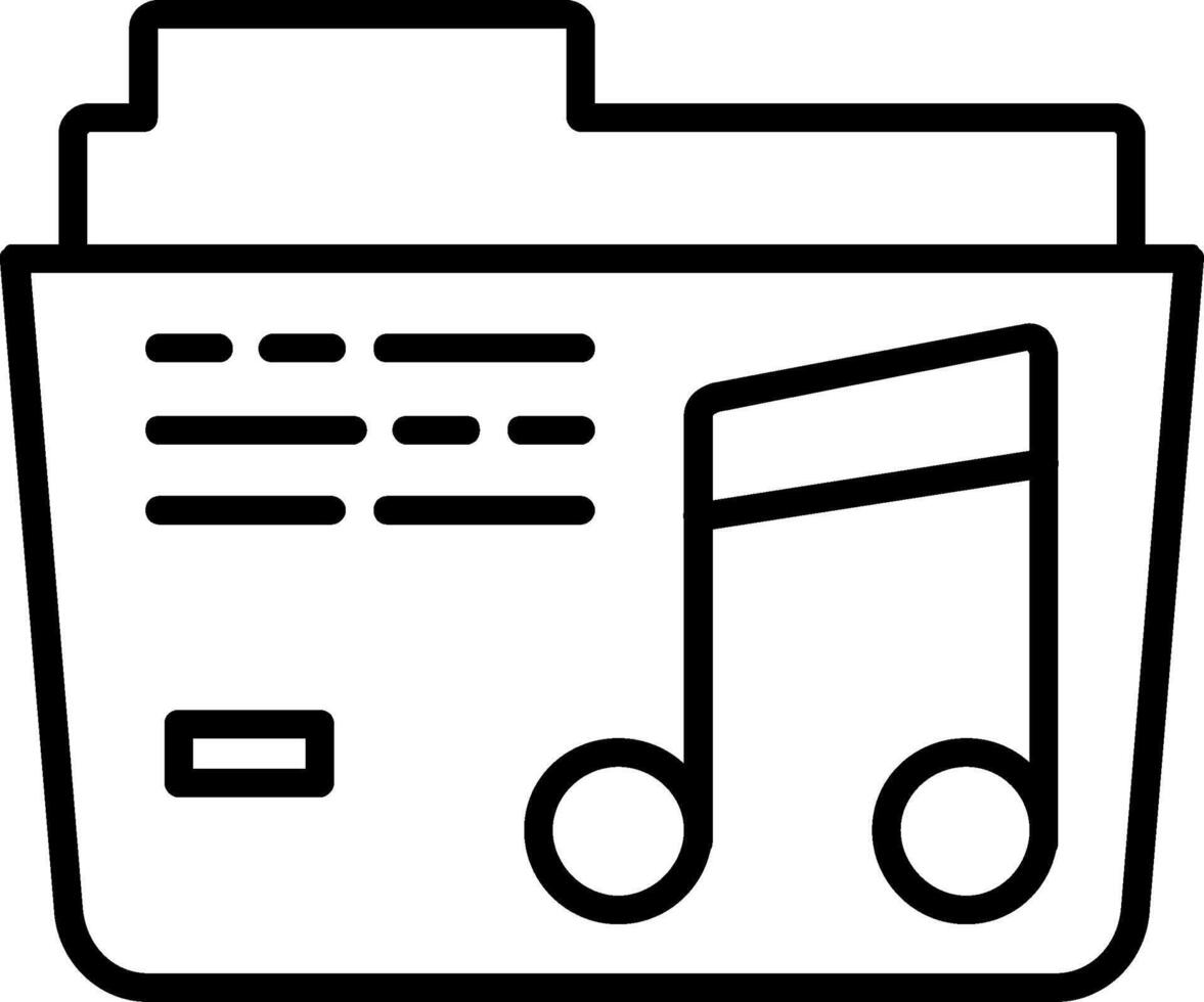 music Line Icon vector