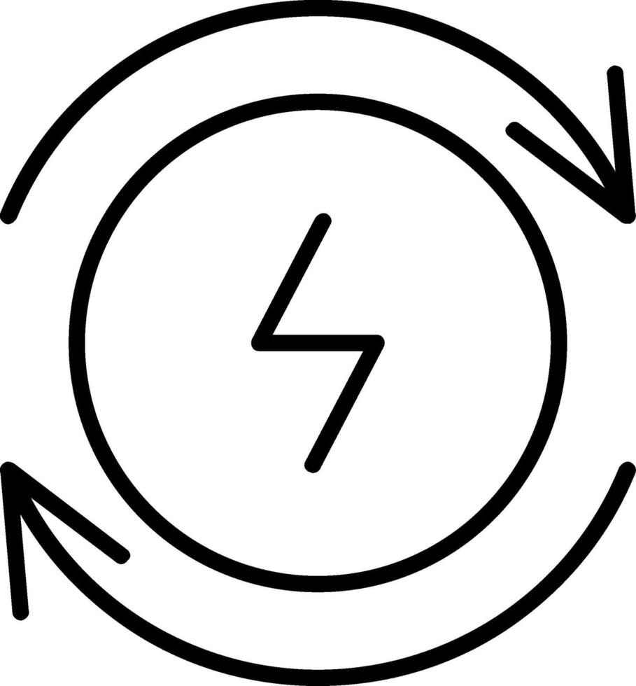 Electricity Line Icon vector