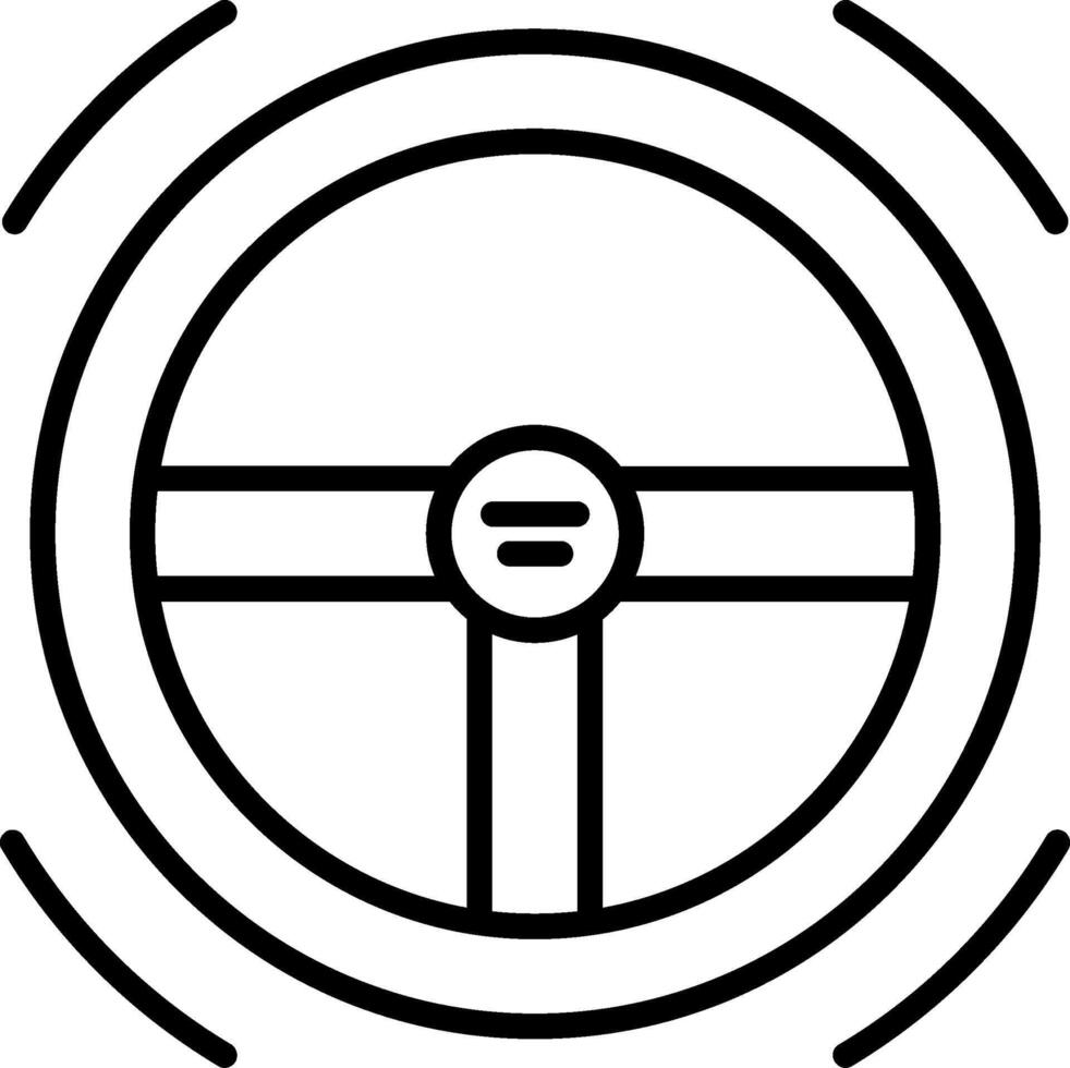 Steering Wheel Line Icon vector