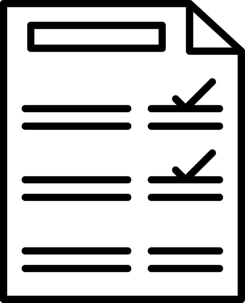 icono de línea de lista de verificación vector