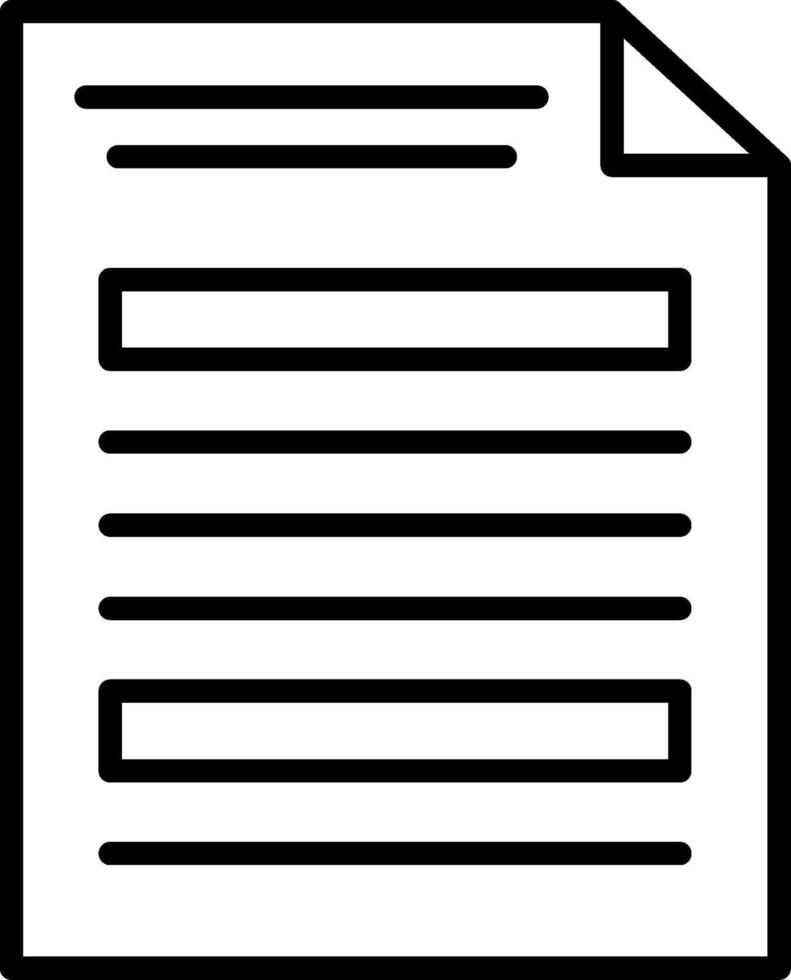 Document Line Icon vector